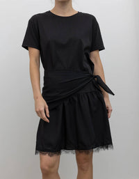 Collective - Lace Hem Wrap Mini Dress