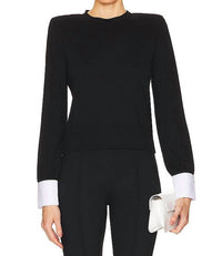 L'Agence - April Poplin Collar Pullover