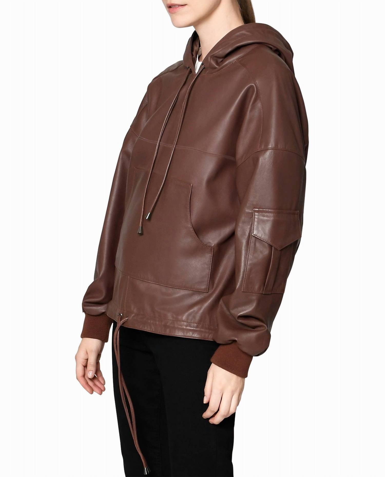 Nicole Miller - Leather Space Hoodie