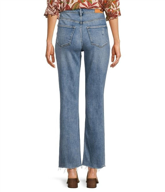 Dear John Denim - Jodi Straight Leg High Rise Fray High Low Hem Jean