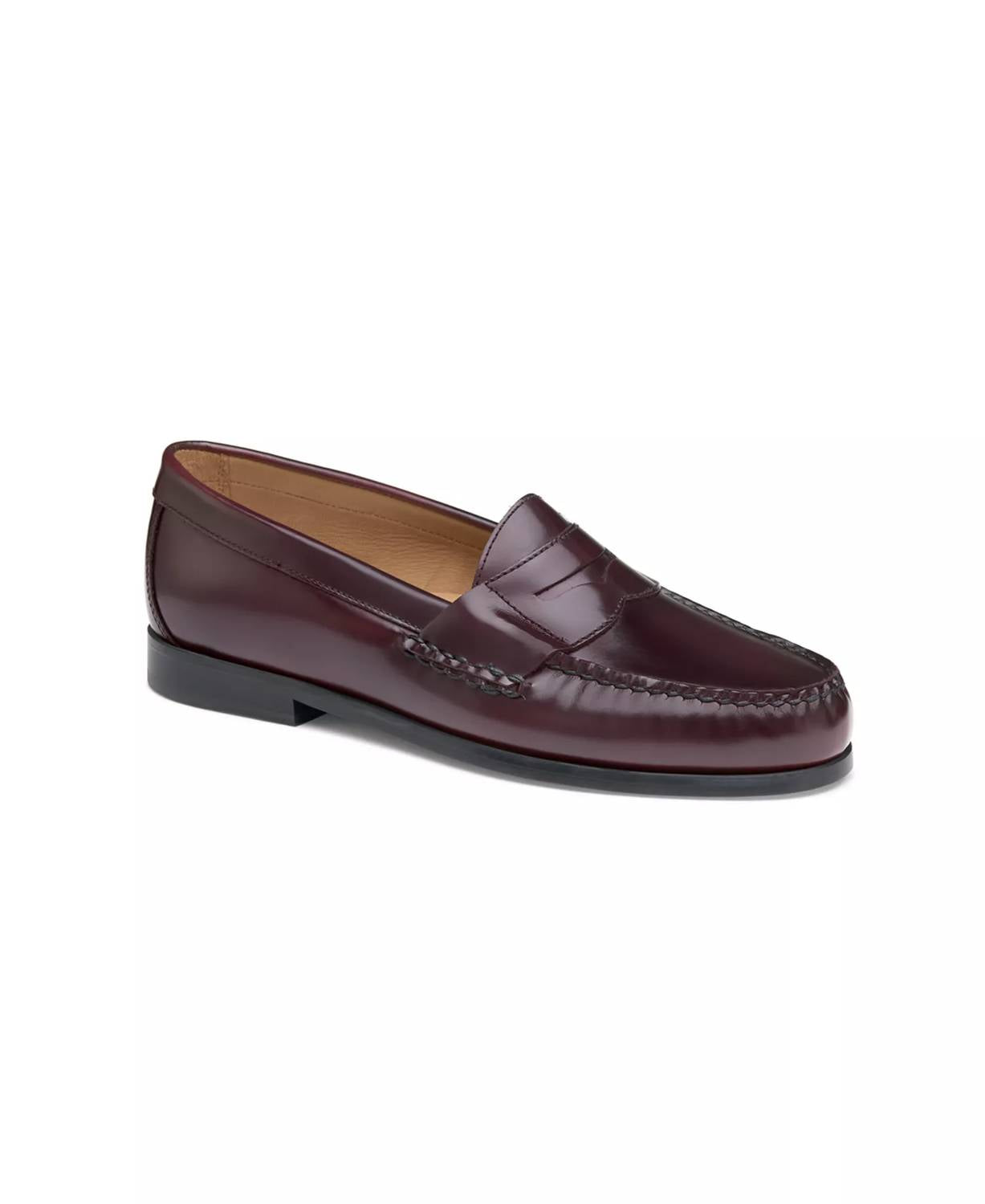 JOHNSTON & MURPHY Men's Hayes Penny Slip-on Loafers in burgandy - men's loafer