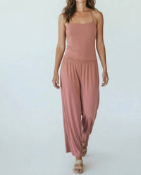 Dex - Strappy Knit Wide Leg Jumpsuit