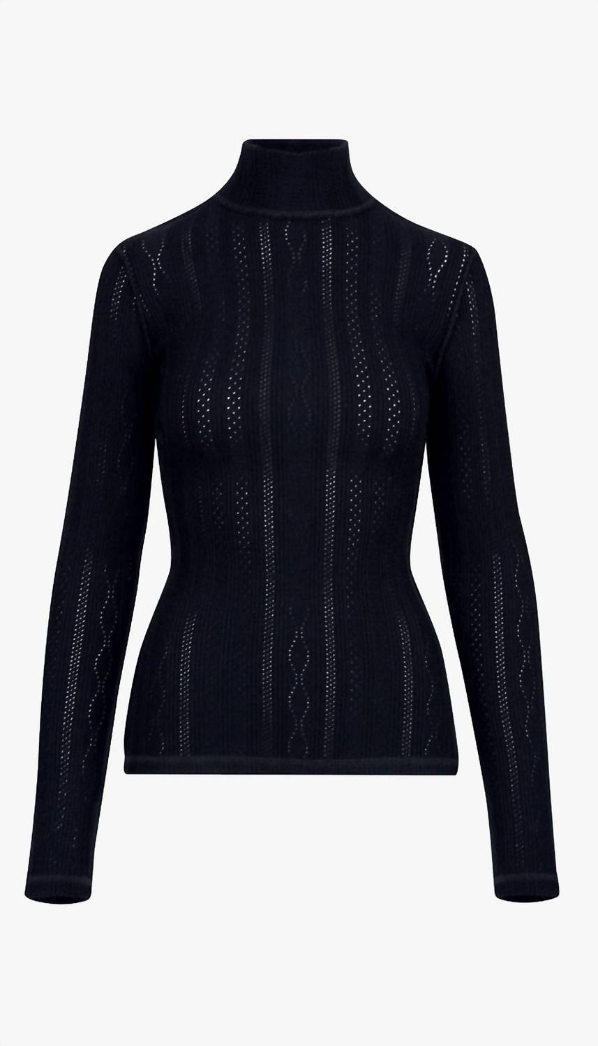 Smythe - Pointelle Knit Turtleneck Top