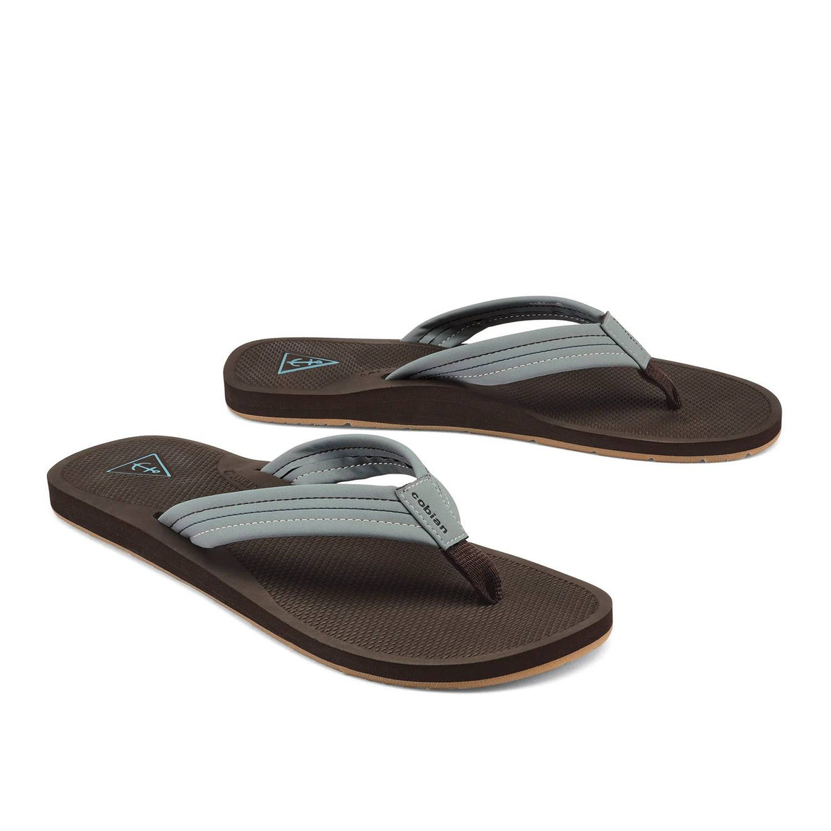 Cobian - Men's Anchor Leather Strap Flip-flop Sandals