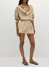 Faithfull The Brand - Sable Cotton A-line Mini Skirt