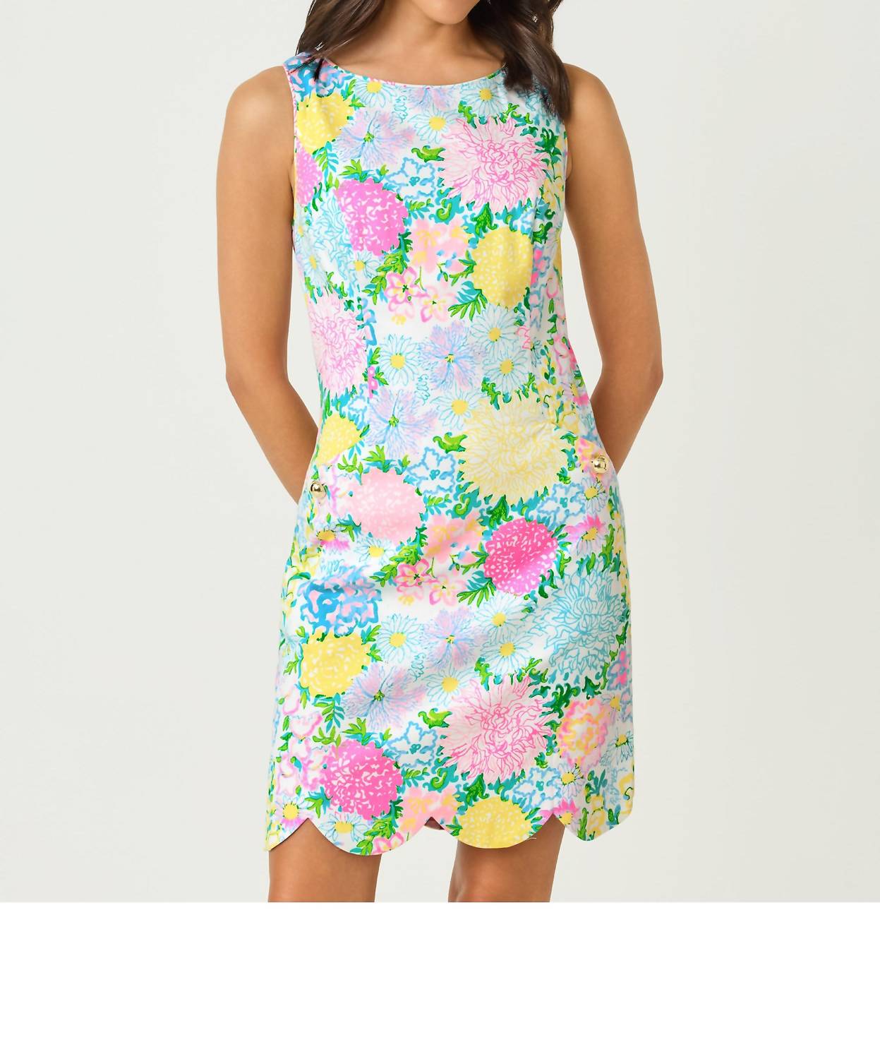 Lilly Pulitzer Scallop Shift Dress in multi lilly garden - women's dress