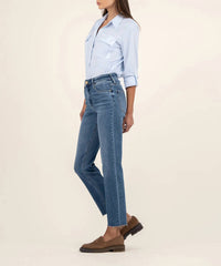 KUT FROM THE KLOTH Rachael High Rise Mom Jeans in exalted - women's jeans - detail view