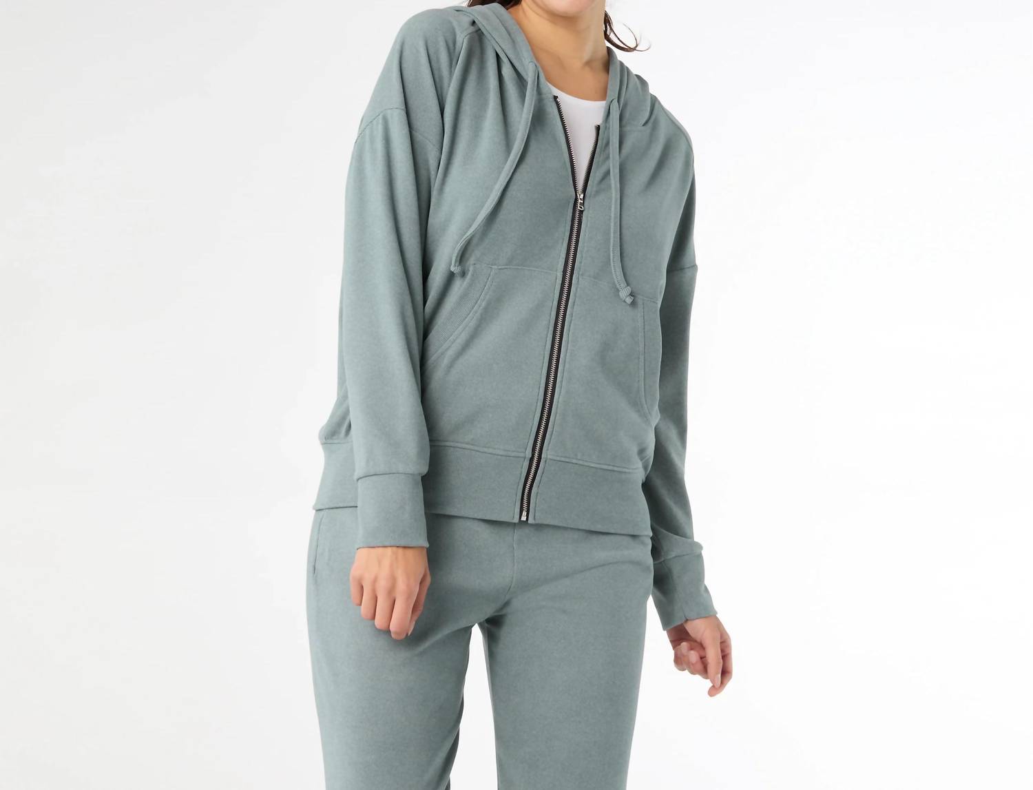 Coco + Carmen - Weekend Brushed Long Sleeve Full Zip Hoodie
