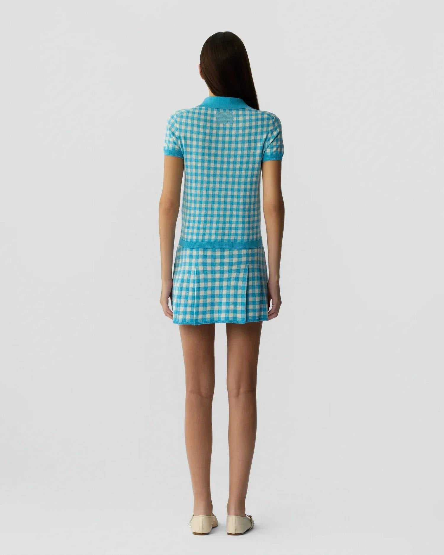 Guest In Residence - Gingham Shrunken Polo