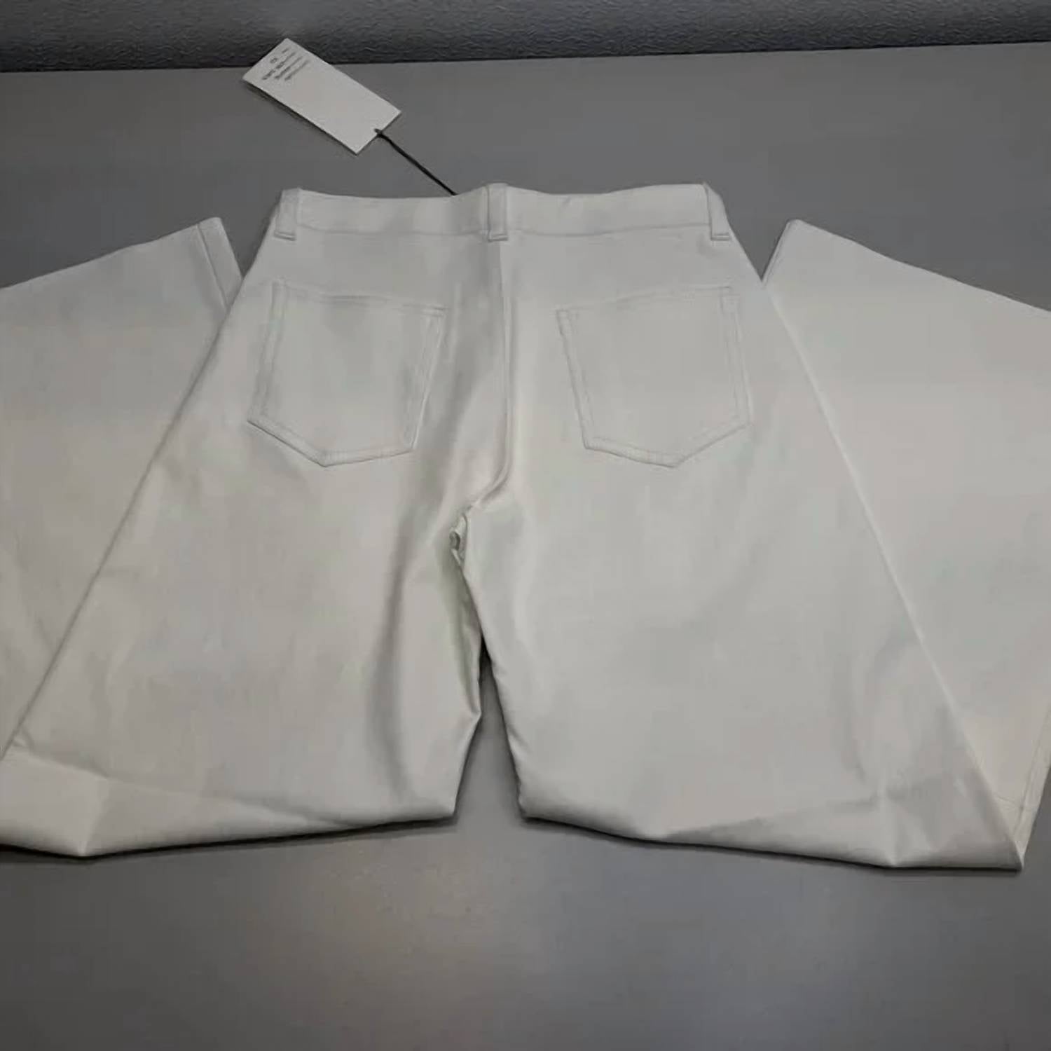 Stouls Lilou Lamb Leather Wide Leg Pants in white - women's pants - view 4