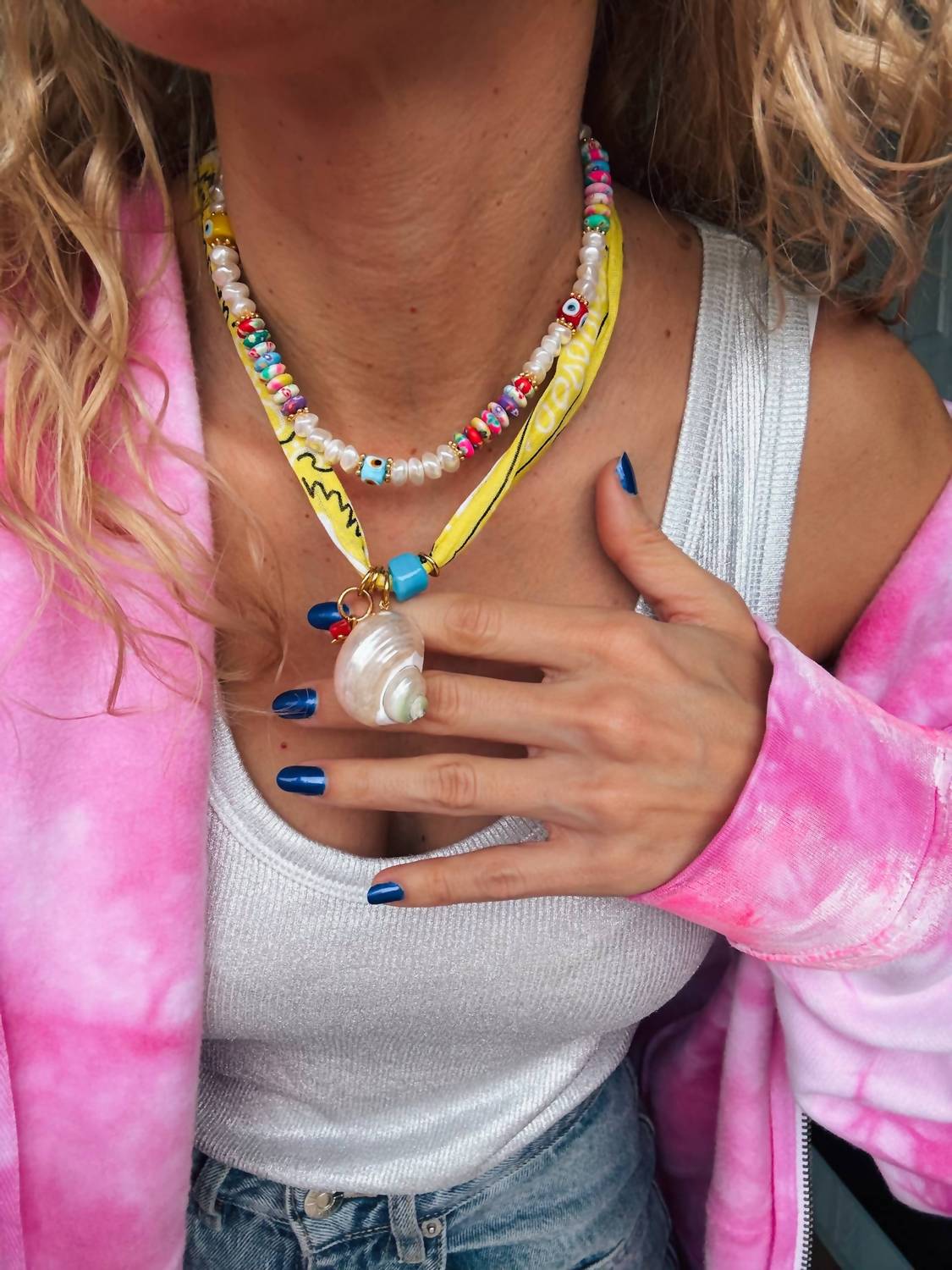 Goupi - Women's Bandana Shell Necklace