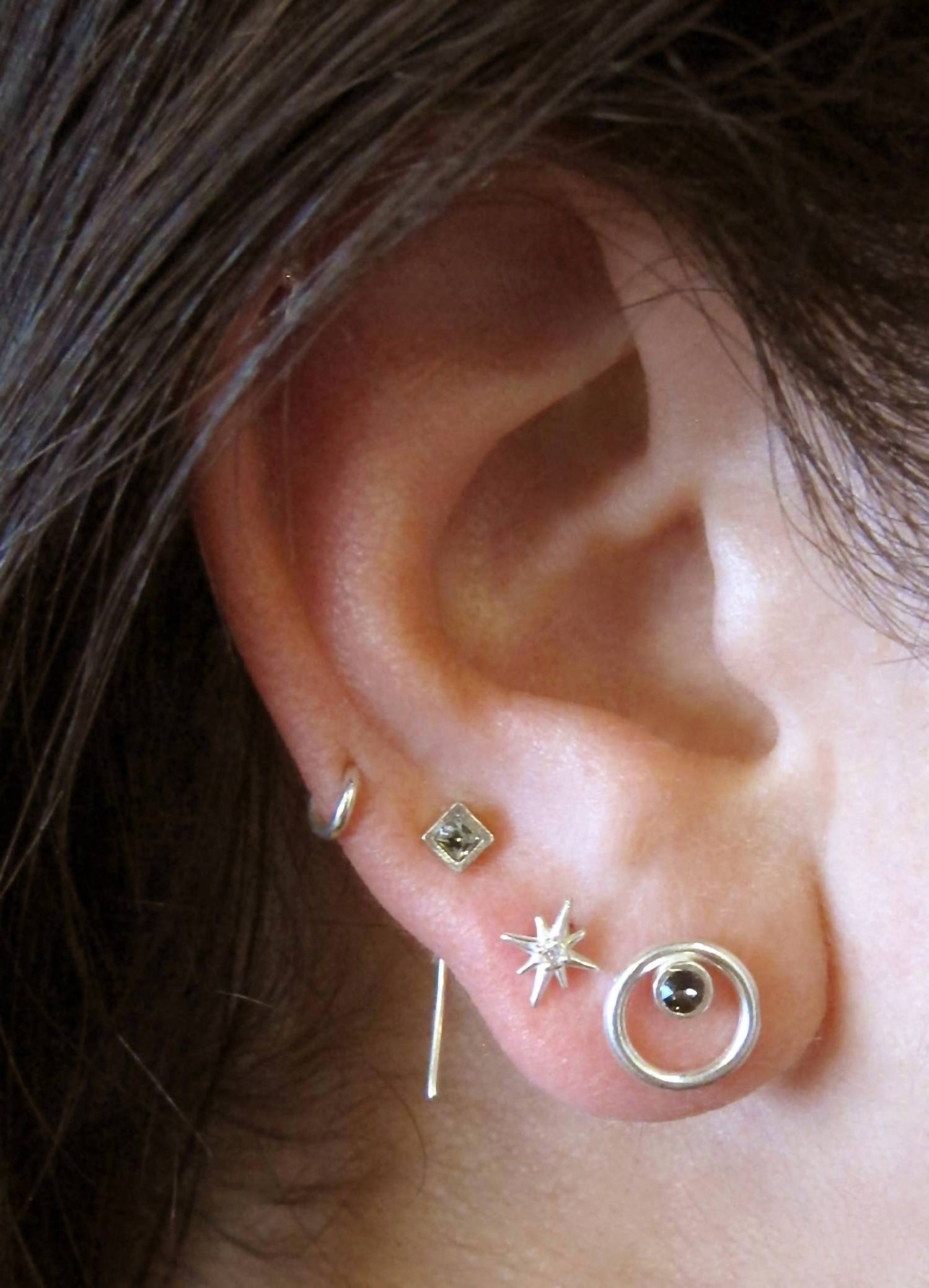 Jessica Elliot - Women's Tiny North Star Studs with CZ