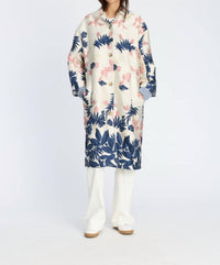 MUNTHE Floral Embroidered Coat in ivory - women's jacket - alternate view