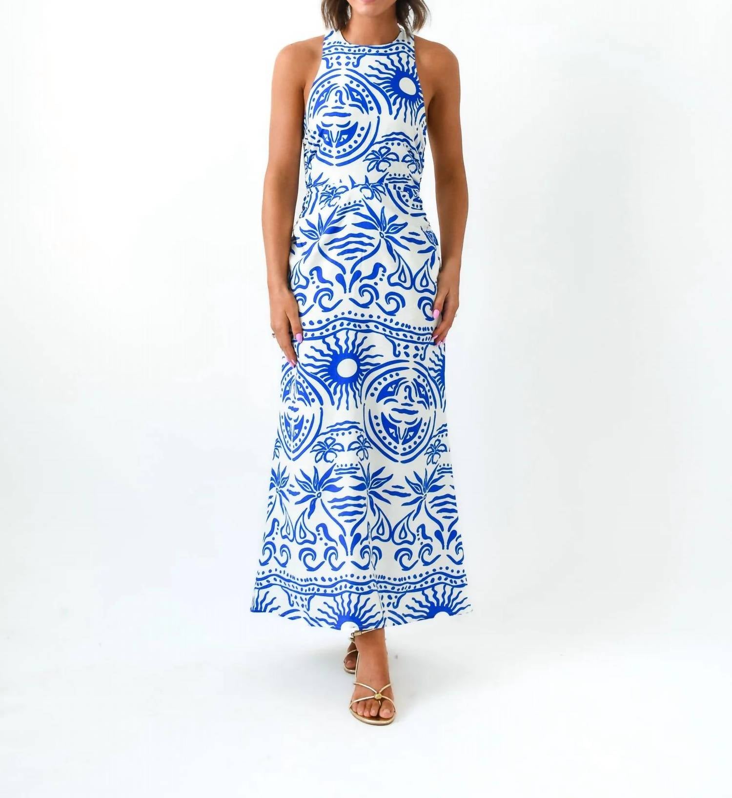 Sugarlips - Coastal Calling Cross Back Maxi Dress