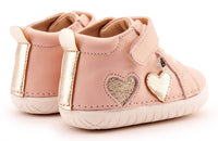 OLDSOLES Girl's 4097 Harper Pave Casual Shoes in powder pink gold glam gold 1 - kids' sneaker - view 4