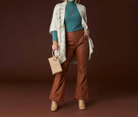 Coco + Carmen - Zoey Zip Faux Leather Flare Jeans