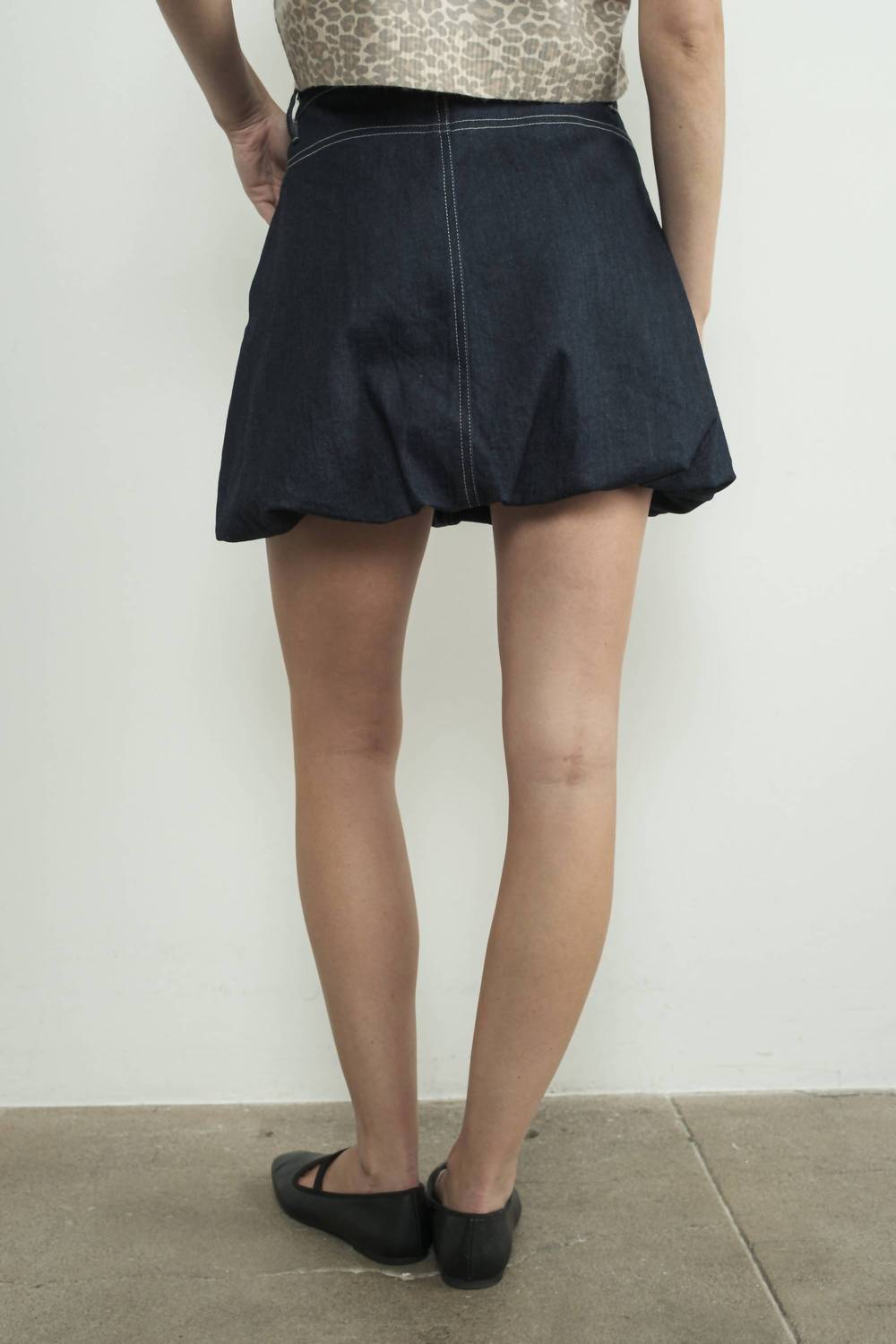 Aaron & Amber - Denim Bubble Mini Skirt