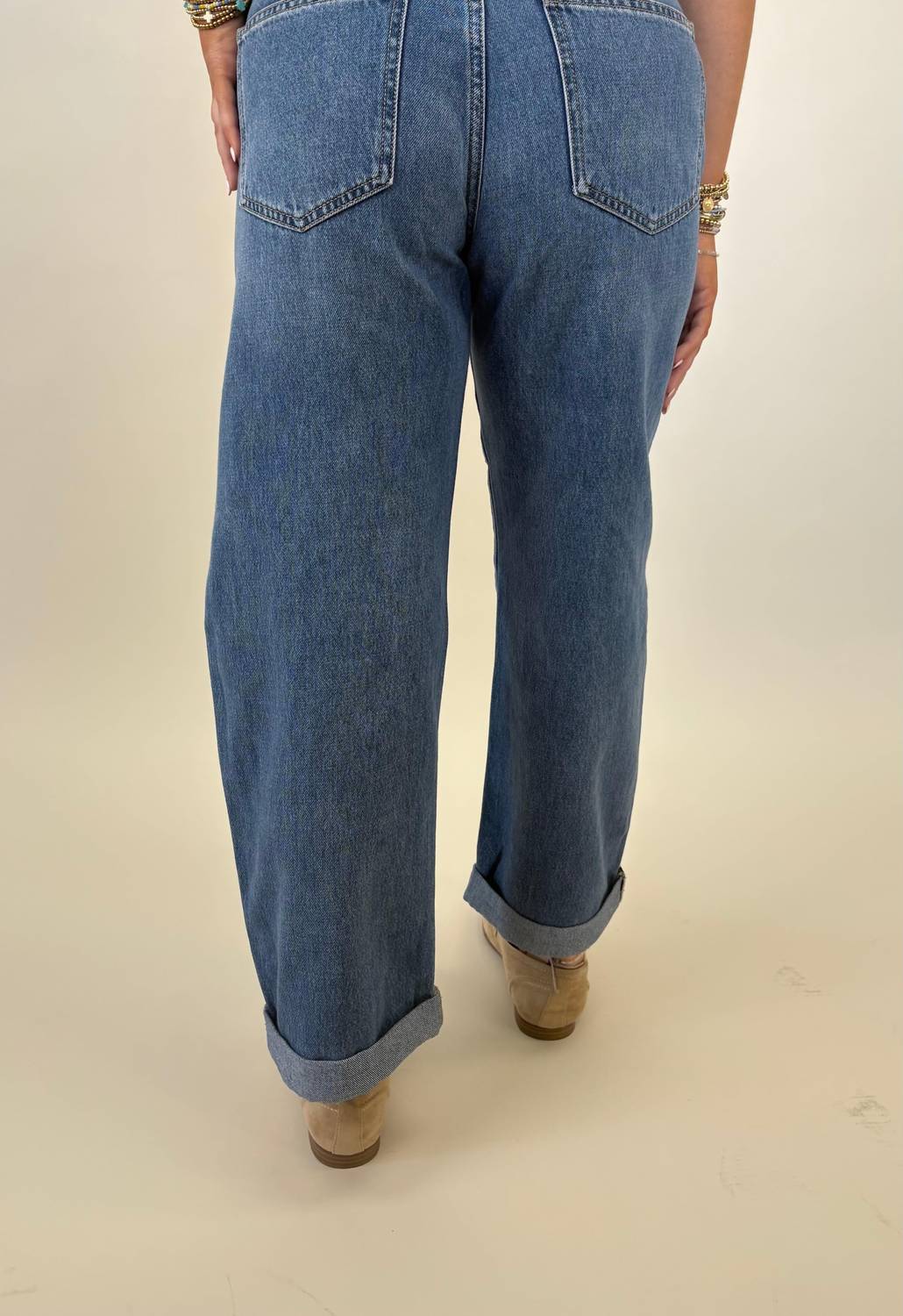 PISTOLA Donny Rolled Hem Boyfriend Jeans in heartfelt - women's jeans - detail view