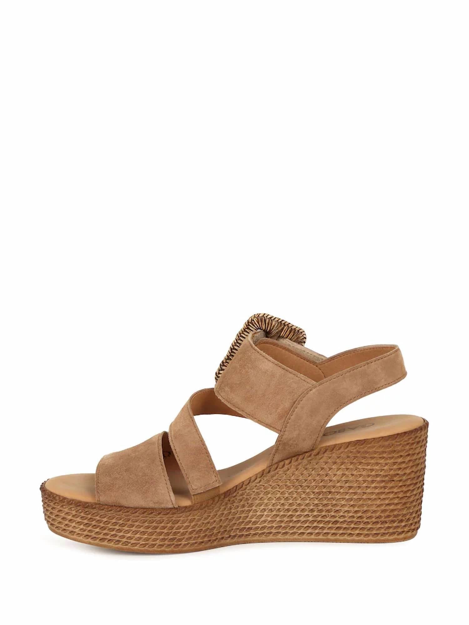 Gabor - Women's Suede Platform Wedge Sandals