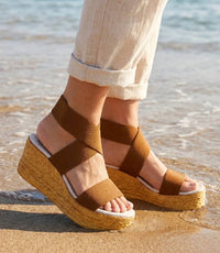 Charleston Shoe Co. - Women's Bermuda Strappy Wedge Sandals