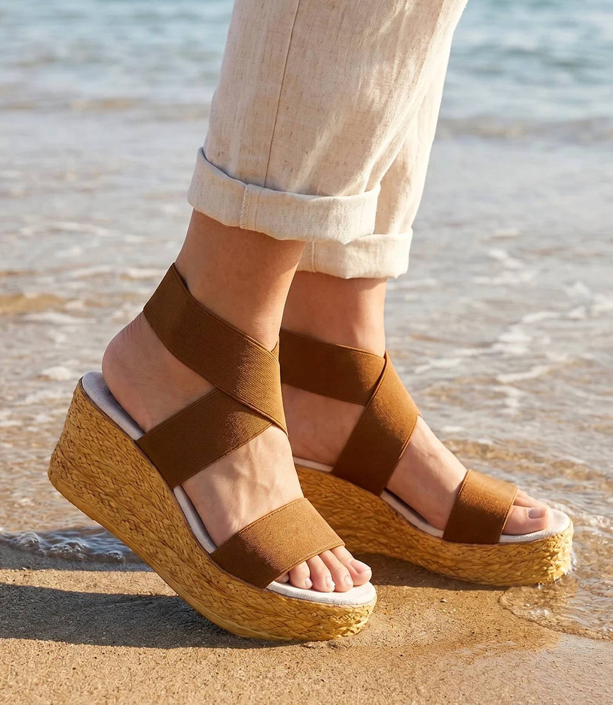 Charleston Shoe Co. - Women's Bermuda Strappy Wedge Sandals