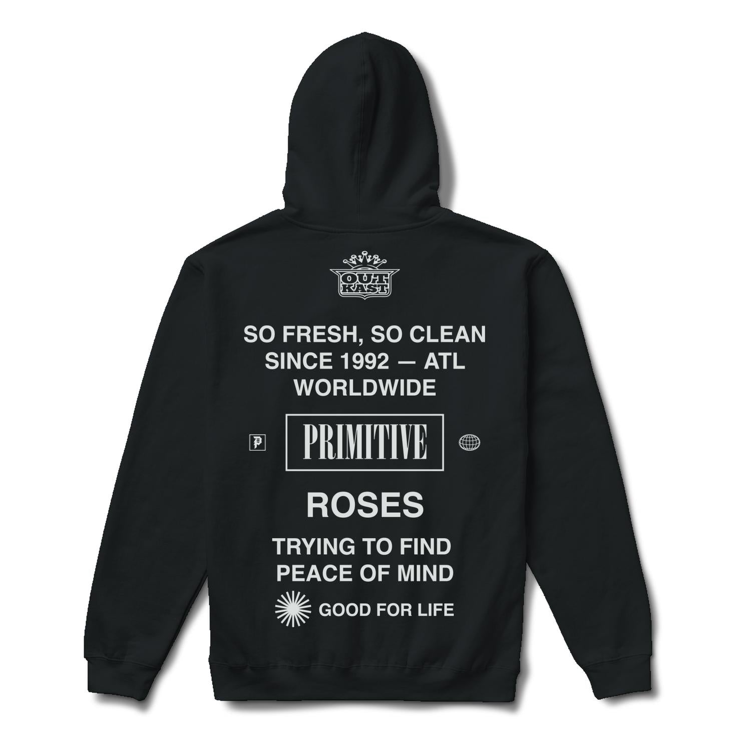 Primitive Unisex - Outkast Stripespull Over Hoodie in black - men's shirt