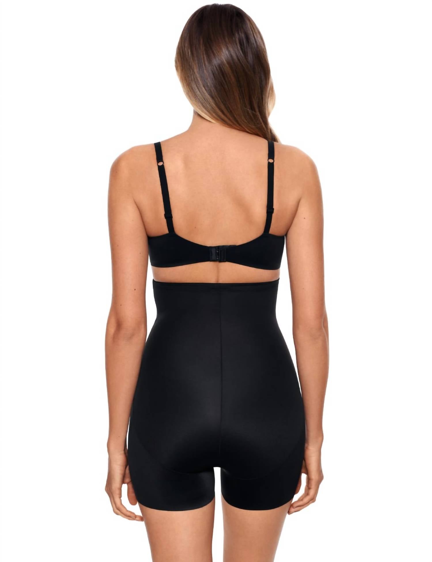 Miraclesuit Instant Tummy Tuck Hi-waist Thigh Slimmer Shapewear in black - women's intimate - alternate view