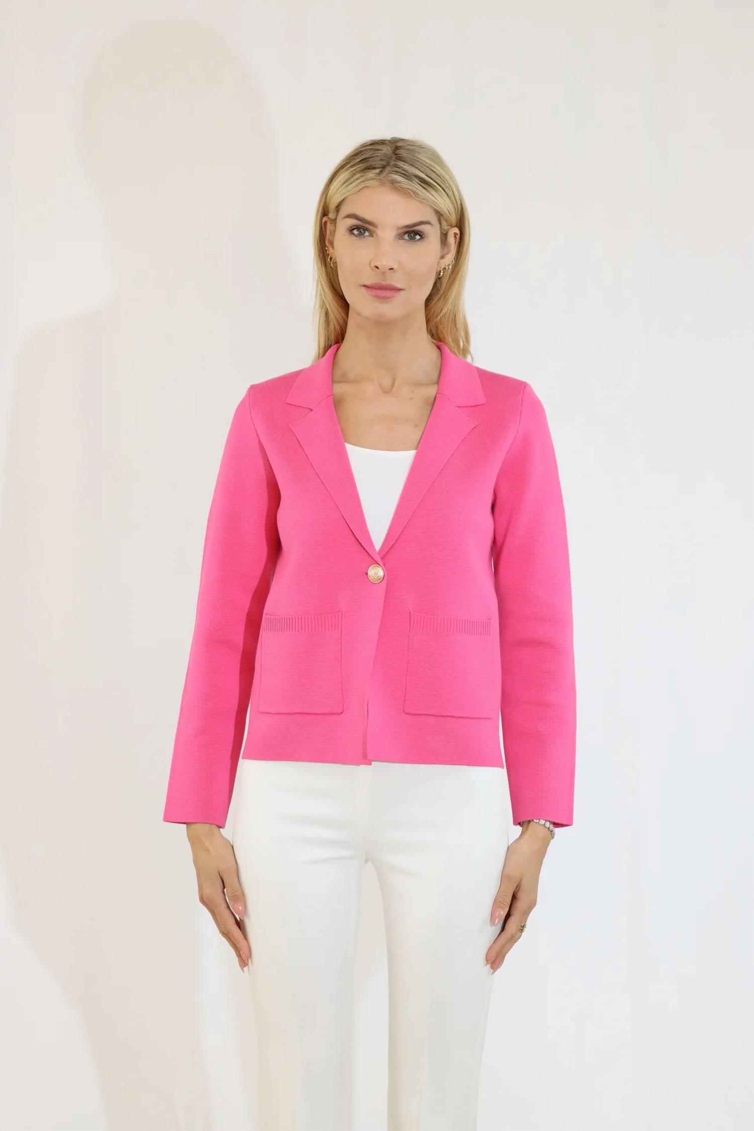 Metric Knits - One Button Patch Pocket Shorter Length Blazer