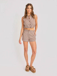 Sadie & Sage - Mustang Gingham Shorts