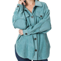 Zenana - Oversized Fleece Shacket