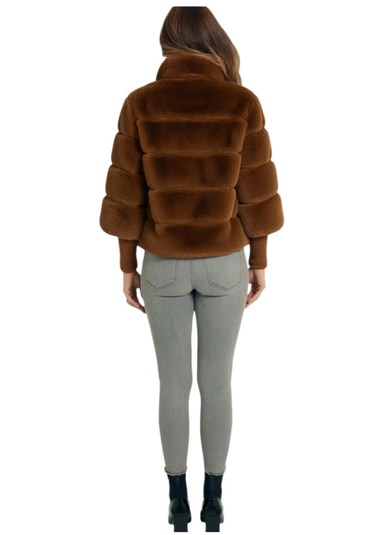 Love Token - Sami Long Sleeve Faux Fur Jacket