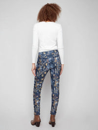 Charlie B - Printed Crinkle Suede Pull On Jogger Pants