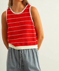 Miou Muse - Striped Knit Top