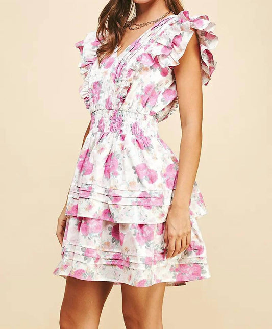 Wafa Floral Print Mini Dress