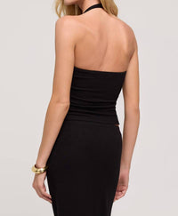 Z Supply Raya Halter Top in black - women's blouse - detail view