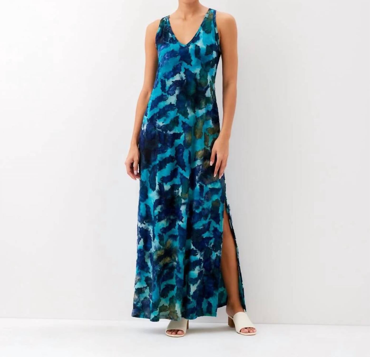 Karen Kane - Side-Slit Burnout Maxi Dress