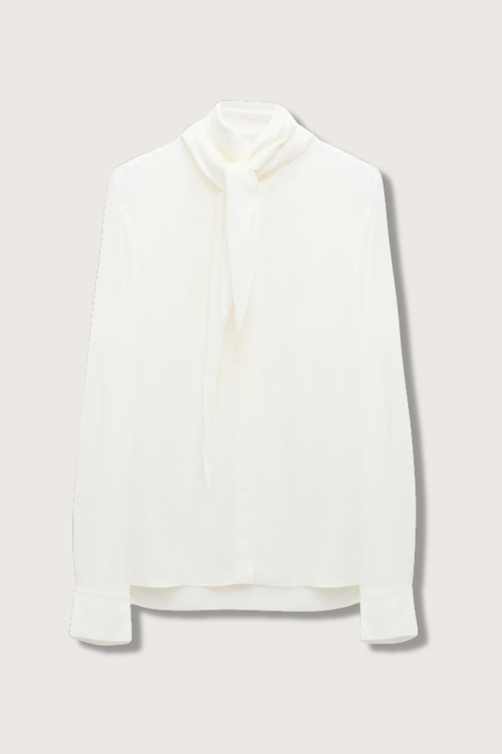 DOROTHEE SCHUMACHER Soft Vibe Silk Blouse in white - women's blouse - alternate view