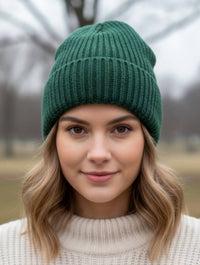 Hurray Women's Cashmere Sailor Beanie in cedar - women's hat - alternate view