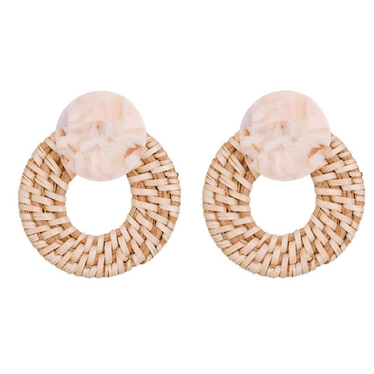 St. Armands Designs Of Sarasota - Women's Bali Rattan Statement Earrings