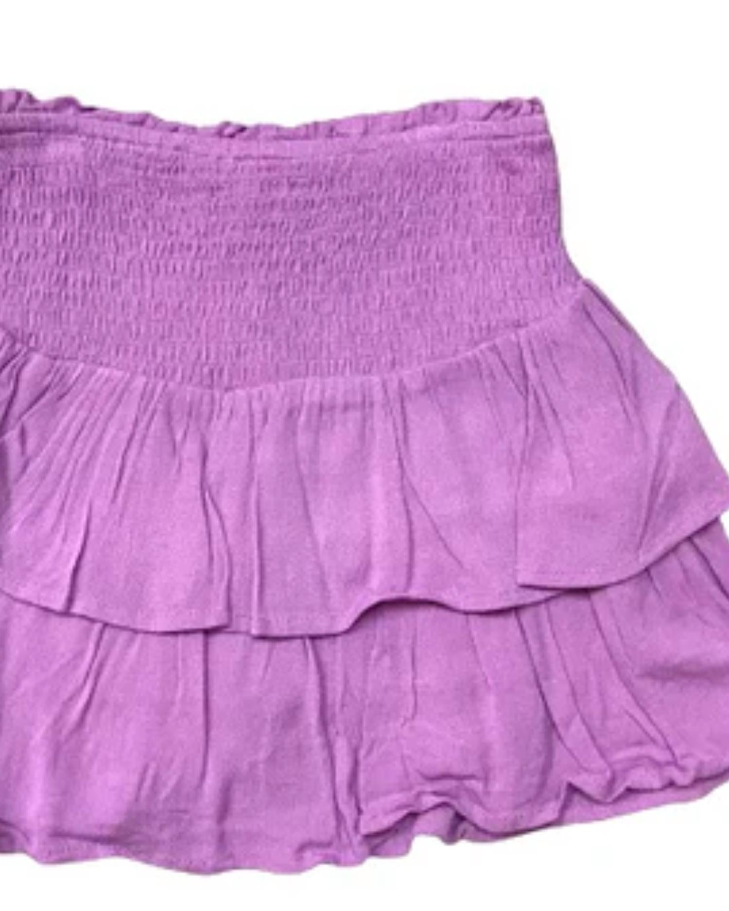 Hayden La - Girl's Smocked Ruffle Tiered Skirt