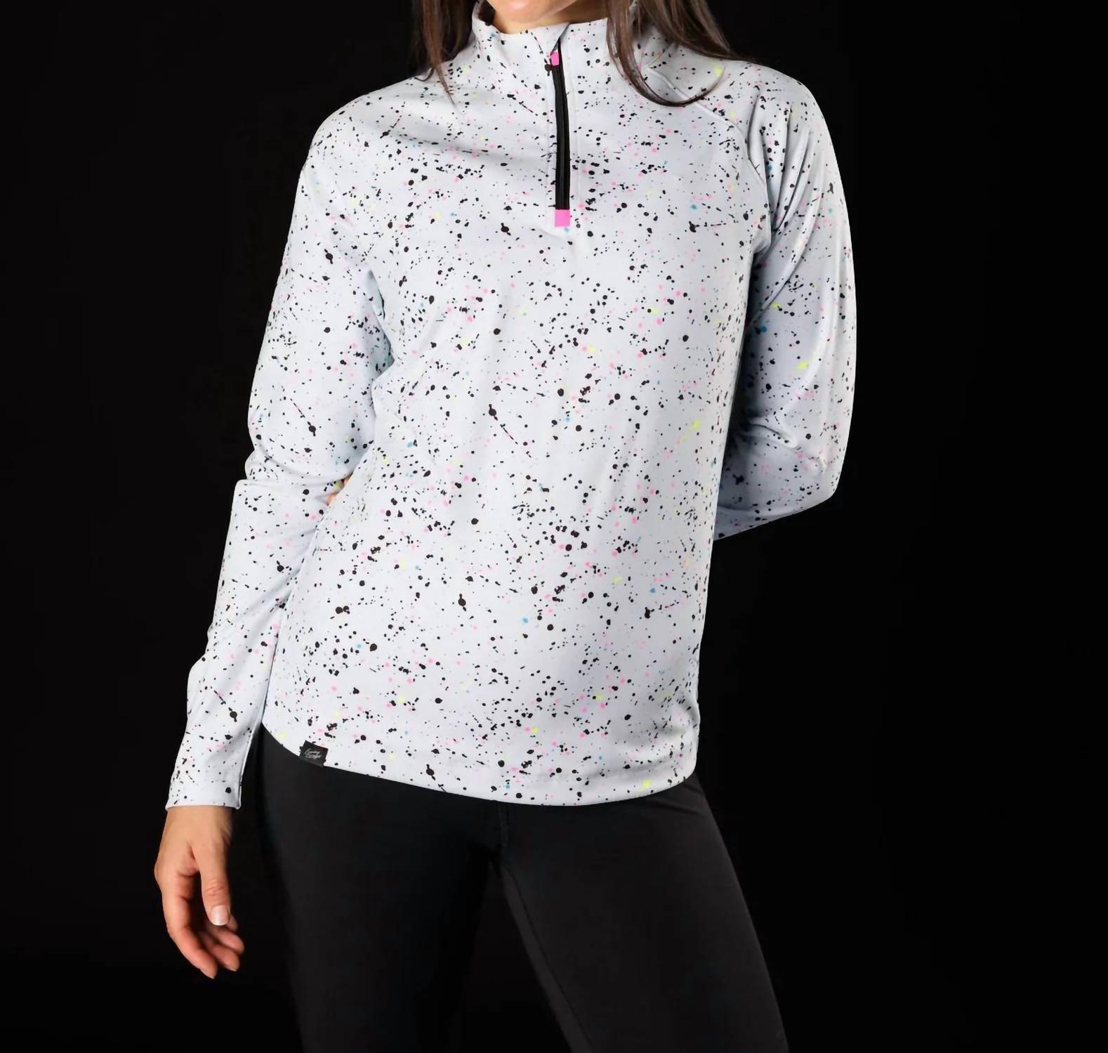Sunday Swagger - Women's Performance Q-Zip Splatter Top