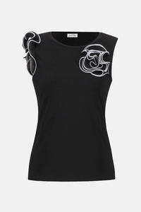 Joseph Ribkoff - Soleil Silky Knit And Chiffon Fitted Top