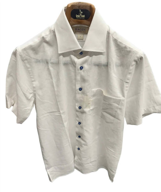 Hagen Carmel - MEN LINEN/COTTON BLEND SHORT SLEEVE SHIRT