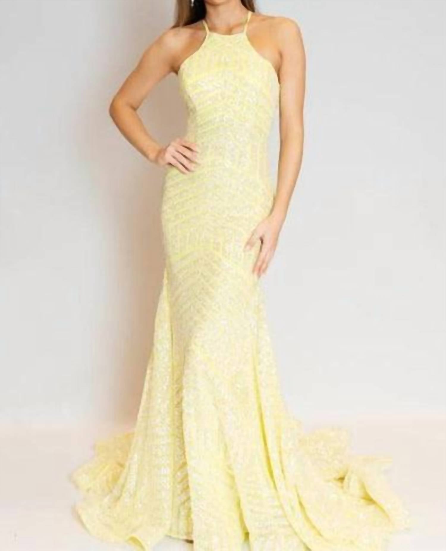 Jovani - Long Formal Halter Prom Gown