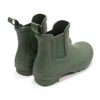 HUNTER Women's Original Chelsea Boots in hunter green - women's shoe - detail view