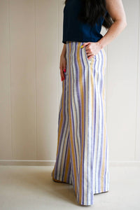 Traffic People - Otter Lane Striped Linen Trouser