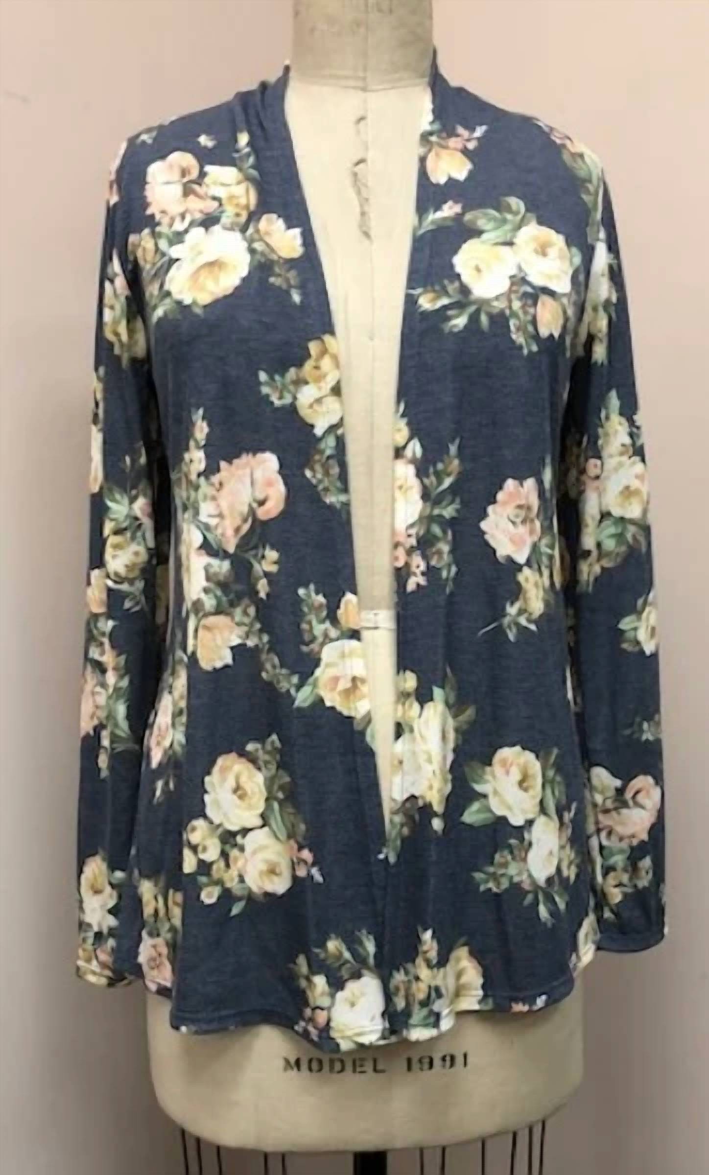 Papillon - Women's Floral Print Cardigan