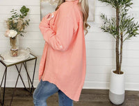 Hem & Thread - Liking Myself Cotton Long Sleeve Button Up Shirt