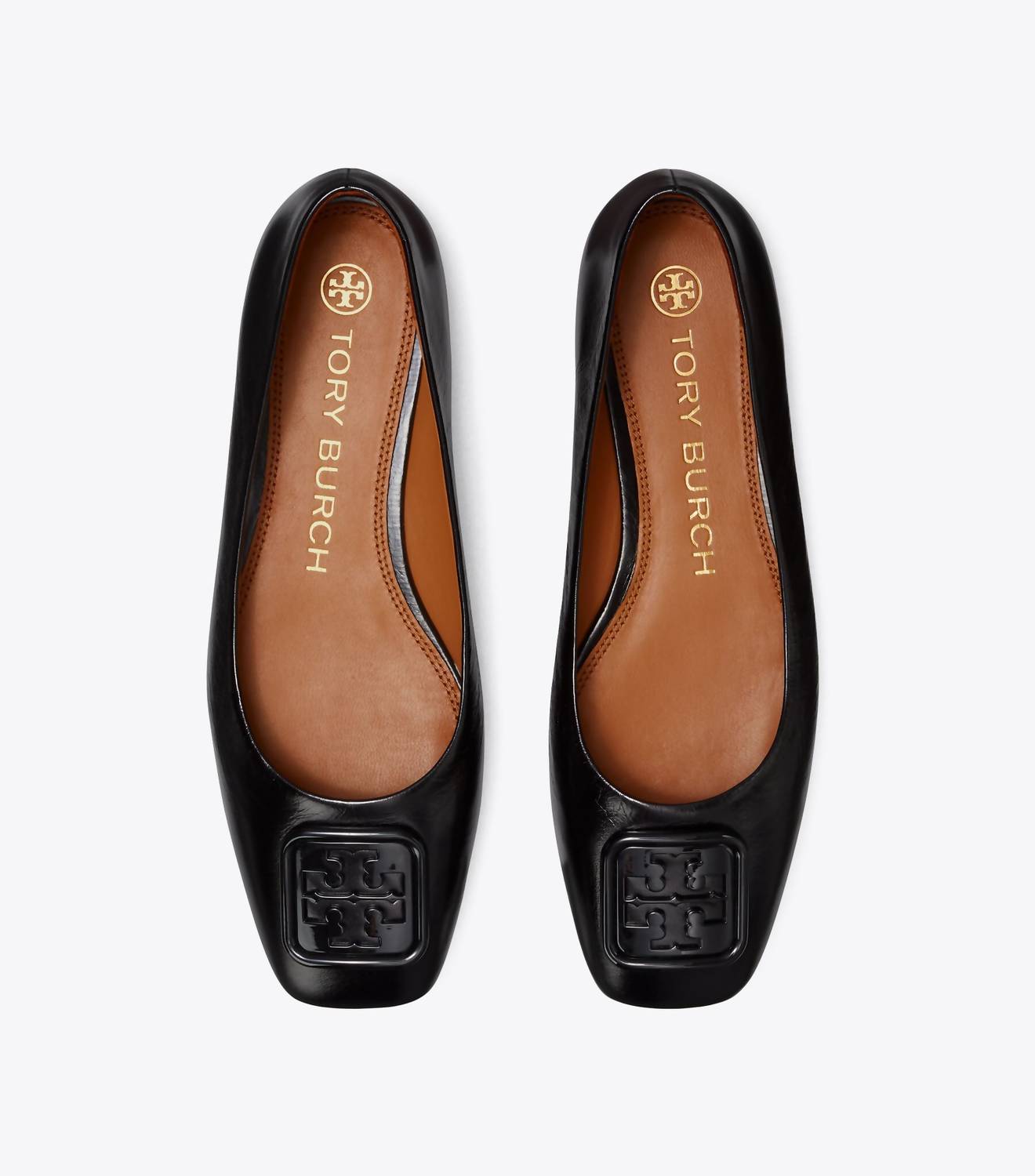 TORY BURCH Women's Georgia Athene Ballet Flat Shoes in perfect black - women's flats - alternate view