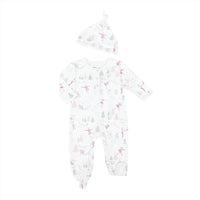 Petidoux - Baby's Ice-skating Snowmen Pima + Hat Onesie